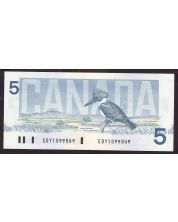 1986 Canada $5 note Crow Bouey EOY1599549 BC56a-i Choice UNC