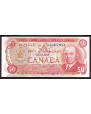 1975 Canada $50 banknote Crow EHG4222033 BC-51b Choice AU/UNC