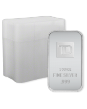 TD 1 oz Silver Bars .999 Fine - Tube of 20