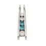 14K White Gold Diamond Pendant – 6.17g – 1.20ctw – Mixed White & Blue Diamonds