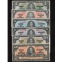 1937 Canada $1 $2 $5 $10 $20 $50 banknote set mixed signatures Circulated