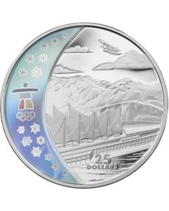2008 $25 Sterling Silver Hologram Coin - Home of the 2010 Olympic Winter Games