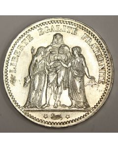 1873 K France 5 Francs silver coin MS63