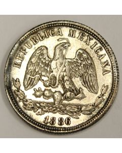 1886 Mo M Mexico 50 Centavos EF45