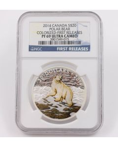 2014 Canada $20 Polar Bear NGC PF69 Ultra Cameo