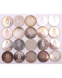1867-1967 Canada Centennial Official Medals 20-coins 494 grams of .925 SILVER