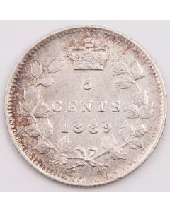 1889 Canada 5 cents EF+