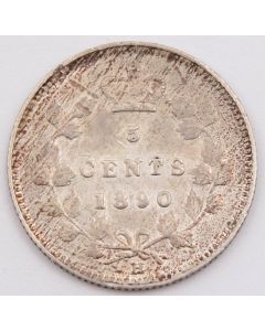 1890H Canada 5 cents EF+