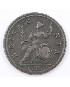 1718 Great Britain half penny nice VF+
