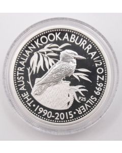 Australia 2015 Beijing Int'l Coin Show Kookaburra 25th Anniversary 50c Silver Proof 1/2 oz COIN