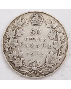 1913 Canada 50 cents VG/F