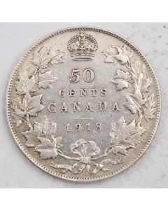 1918 Canada 50 cents VF+