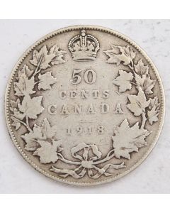 1918 Canada 50 cents a/VG