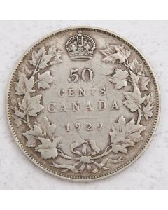 1929 Canada 50 cents VG+