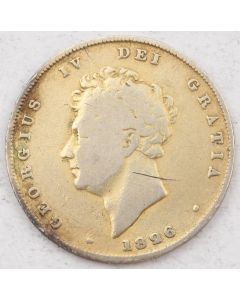 1826 Great Britain Shilling silver coin