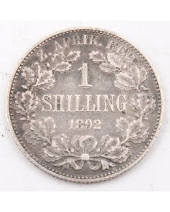 1892 South Africa Shilling silver coin nice VF+