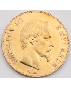 1858 A France 100 Francs gold coin Choice Uncirculated