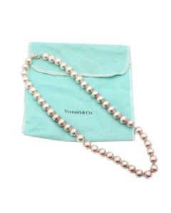 Tiffany & Co 10mm HardWear Bead Ball Necklace Sterling Silver 18 inch