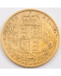 1852 Great Britain gold sovereign coin F+