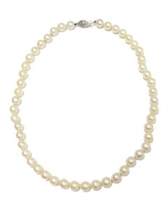 14K White Gold 49x Pearl Necklace