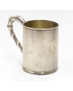 Hung Chong of Canton Chinese export silver mug C: 1888 