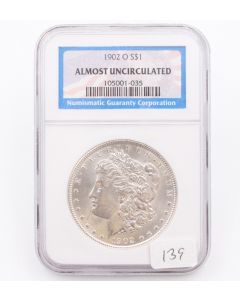 1902 O Morgan silver dollar NGC AU