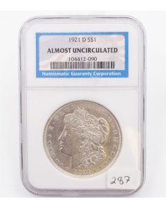 1921 D Morgan silver dollar NGC AU