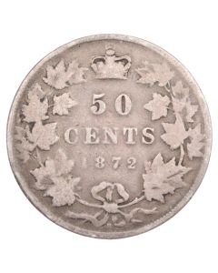 1872H Canada 50 cents AG/G