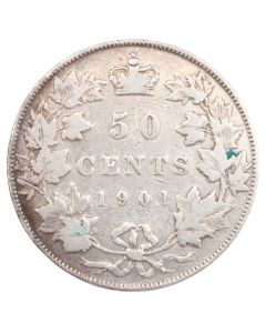 1901 Canada 50 cents nice F+