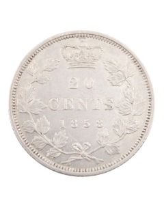 1858 Canada 20 cents EF