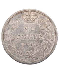 1858 Canada 20 cents EF/AU