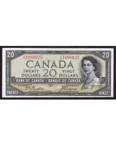 1954 Canada $20 Devils Face note BC33b Beattie D/E 1688625 nice EF+