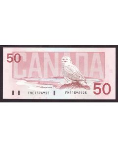 1988 Canada $50 banknote Knight Dodge FME1596925 Snowy Owl Nice UNC