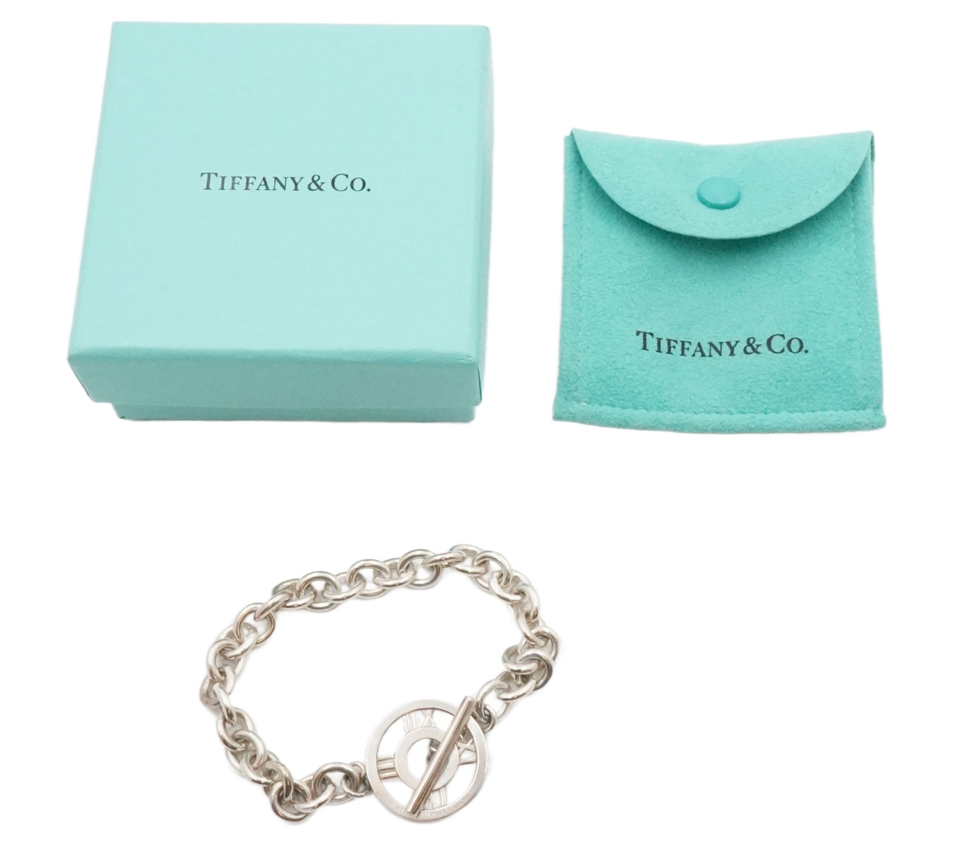Tiffany & Co. Atlas Sterling Silver Toggle Bracelet 7.5