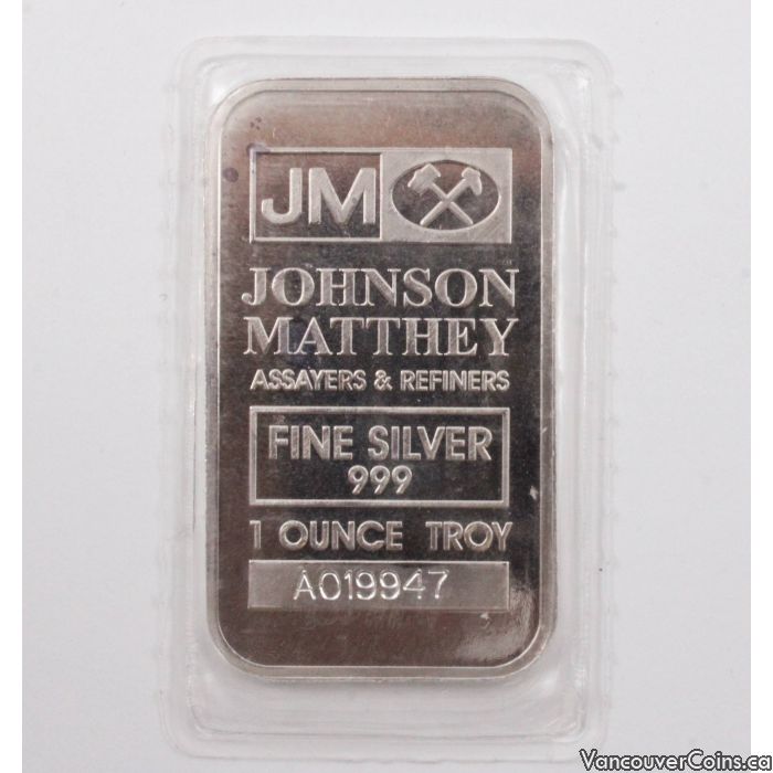 1 oz JM Silver Bar Johnson Matthey A Serial Variatation Sealed