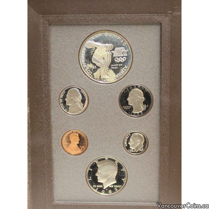 1983-S Prestige United States Silver 6 Coin Proof Set L.A.