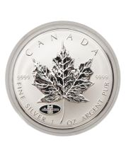 1998 Canada Silver Maple Leaf 1 oz .9999 RCM 90th Anniversary 1908-1998 Privy Mark – Limited Issue in Case