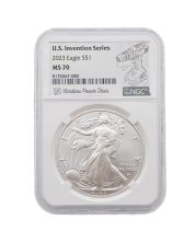 2023 American Silver Eagle MS70 NGC U.S. Invention Series Cordless Power Tools Label