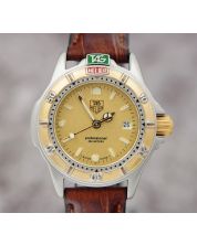 Vintage TAG Heuer Professional 200 995.408A Quartz Gold Dial 28mm Womens Watch