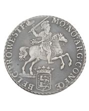 1771 Netherlands West Friesland silver Ducaton 32.46 grams Choice EF+