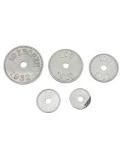 Greenland 1910 5 25 100 500 and 1932 10 Kroner Thule Kap York 5-tokens EF+