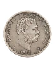 1883 Hawaii Half Dollar 50c very nice a/EF