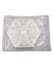 Elemetal Christmas Snowflake 10 oz .999 Fine Silver Hexagonal Art Round 