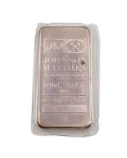 JM Johnson Matthey 10 oz .999 Silver Bar – Sealed Pressed Bar 