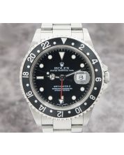 Rolex GMT-Master II 16710 Black Bezel 2002 Stainless Steel Mens Watch