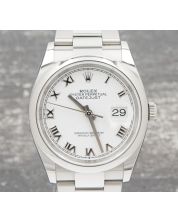 Rolex Datejust 36 126200 2021 White Dial Roman Numerals Stainless Steel Watch
