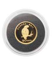 2011 Canada Gold Peregrine Falcon 50 Cent Coin .9999 Pure 1.27g Proof