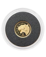 2011 Canada Gold Cougar 25 Cent Coin .9999 Pure 0.5g Fractional Proof