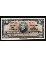 1937 Canada $100 banknote Gordon Towers B/J 4074941 nice AU