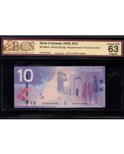 2005 PD07 Canada $10 replacement Jenkins Dodge BTV0128468 BCS CH UNC-63